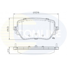 CBP02765 COMLINE Комплект гальмівних колодок дисковий гальм