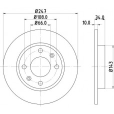 8DD 355 100-841 HELLA Гальмівний диск
