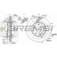 CD8760V BREMSI Гальмівний диск