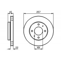 0 986 478 673 BOSCH Гальмівний диск
