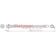 4110850 METZGER Гальмівний шланг