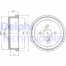 BF278 DELPHI Гальмівний барабан