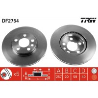 DF2754 TRW Гальмівний диск