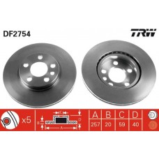DF2754 TRW Гальмівний диск