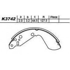 K3742 ASIMCO Комплект гальмівних колодок