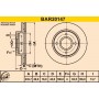 BAR20147 BARUM Гальмівний диск