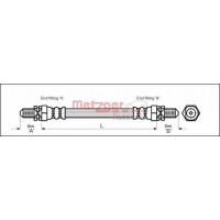 4114701 METZGER Гальмівний шланг