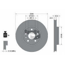 BDS1018 BENDIX Braking Гальмівний диск