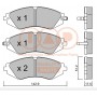 704-20034P IAP QUALITY PARTS Комплект гальмівних колодок дисковий гальм