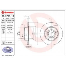 08.9751.10 BREMBO Гальмівний диск