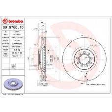 09.9760.10 BREMBO Гальмівний диск