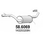 58.6069 ASSO Середній глушник вихлопних газів