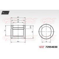 72954030 MAXTECH Поршень корпус скоби гальма