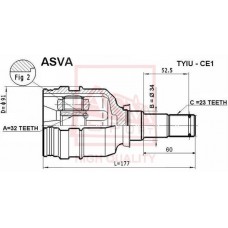 TYIU-CE1 ASVA Шарнирный комплект, Привідний вал