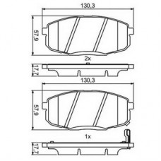 GBP880188 G.U.D. КомплеК т гальмівних колодок, дискове гальмо