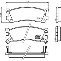 8DB 355 029-891 HELLA PAGID Комплект гальмівних колодок дисковий гальм