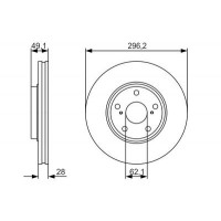 0 986 479 R28 BOSCH Гальмівний диск