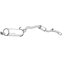 286-233 BOSAL Глушник вихлопних газів кінцевий