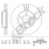 BR 345 VA100 BRECK Гальмівний диск