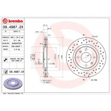 09.4987.2X BREMBO Гальмівний диск