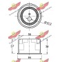 Натяжний ролик ремінь ГРМ AUTOKIT 03.80161