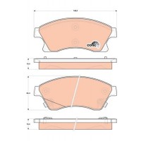 GDB1843 TRW Комплект гальмівних колодок дисковий гальм