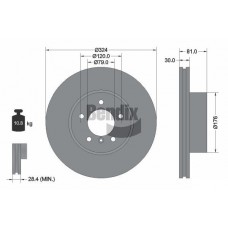 BDS1778HC BENDIX Braking Гальмівний диск