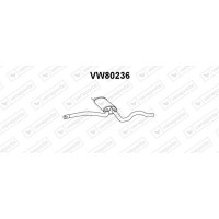 VW80236 VENEPORTE Середній глушник вихлопних газів
