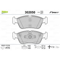 302050 VALEO КомплеК т гальмівних колодок, дискове гальмо