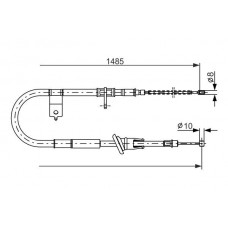 1 987 477 612 BOSCH Тросик, cтояночный тормоз