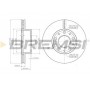 CD7170V BREMSI Гальмівний диск