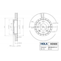 HD909 HOLA Гальмівний диск