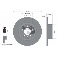 BDS1609 BENDIX Braking Гальмівний диск
