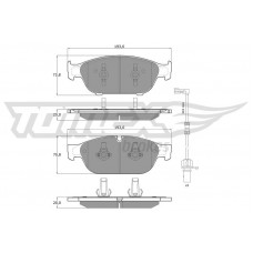 TX 16-83 TOMEX Brakes Комплект гальмівних колодок дисковий гальм