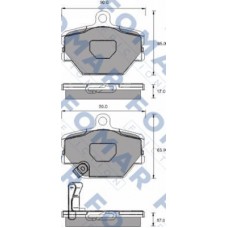 FO 928781 FOMAR Friction Комплект гальмівних колодок дисковий гальм