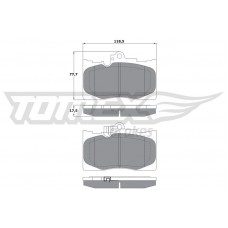 TX 17-60 TOMEX Brakes Комплект гальмівних колодок дисковий гальм