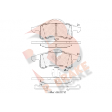 RB1399 R BRAKE Комплект гальмівних колодок дисковий гальм