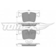 TX 16-85 TOMEX Brakes Комплект гальмівних колодок дисковий гальм