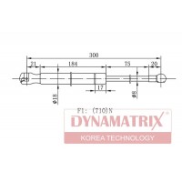 DGS138654 DYNAMATRIX Газова пружина кришка багажника