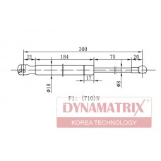 DGS138654 DYNAMATRIX Газова пружина кришка багажника