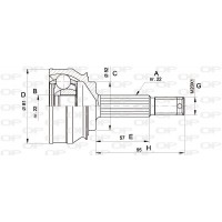 CVJ5006.10 OPEN PARTS Шарнирный комплект, Привідний вал