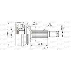 CVJ5006.10 OPEN PARTS Шарнирный комплект, Привідний вал