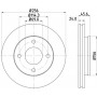 8DD 355 111-511 HELLA PAGID Гальмівний диск