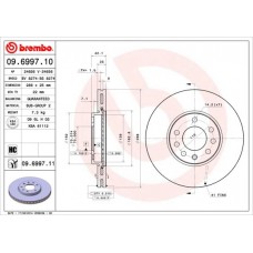 09.6997.11 BREMBO Гальмівний диск