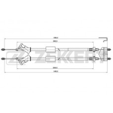 BZ-1230 ZEKKERT Тросик, cтояночный тормоз