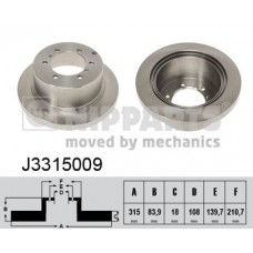J3315009 NIPPARTS Гальмівний диск