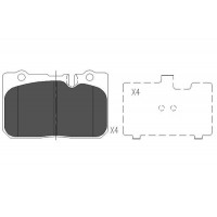 KBP-9053 KAVO PARTS КомплеК т гальмівних колодок, дискове гальмо