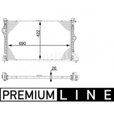 CI 222 000P MAHLE Интеркулер