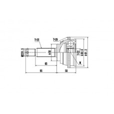 DCV824002 DYNAMATRIX Шарнирный комплект, Привідний вал
