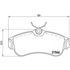 P 56 022 BREMBO Комплект гальмівних колодок дисковий гальм